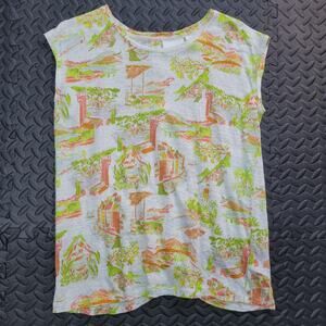 Cynthia Rowley 100% Linen Medium Resort Euro Summer Coastal Capsule Wardrobe